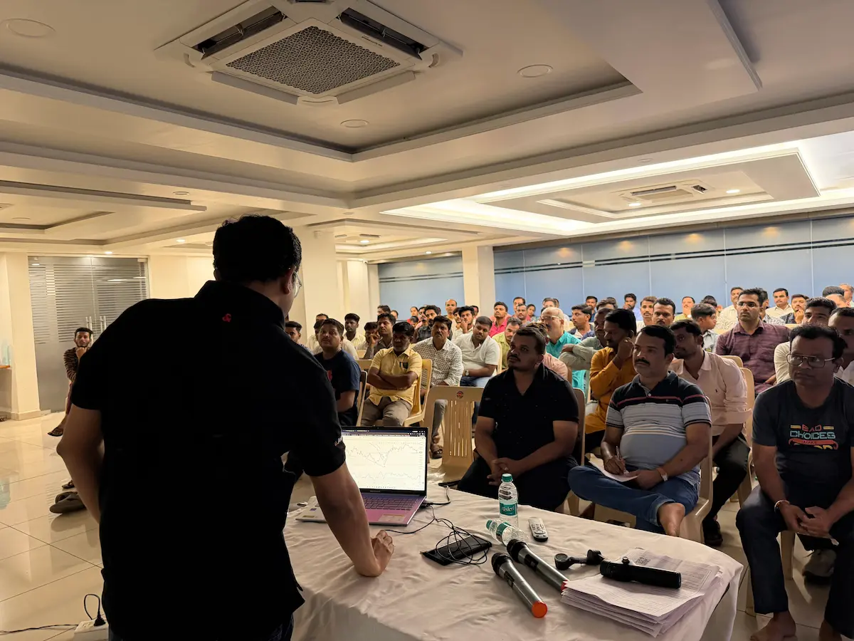 Live stock market webinar session with attendees